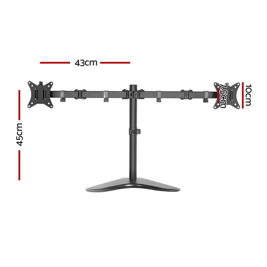 Artiss Monitor Arm Stand Dual Black.