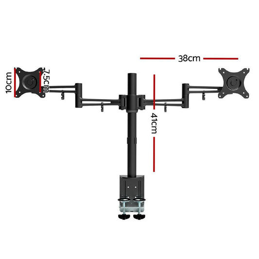 Artiss Monitor Arm Dual Desk Mount Screen Holder Bracket.