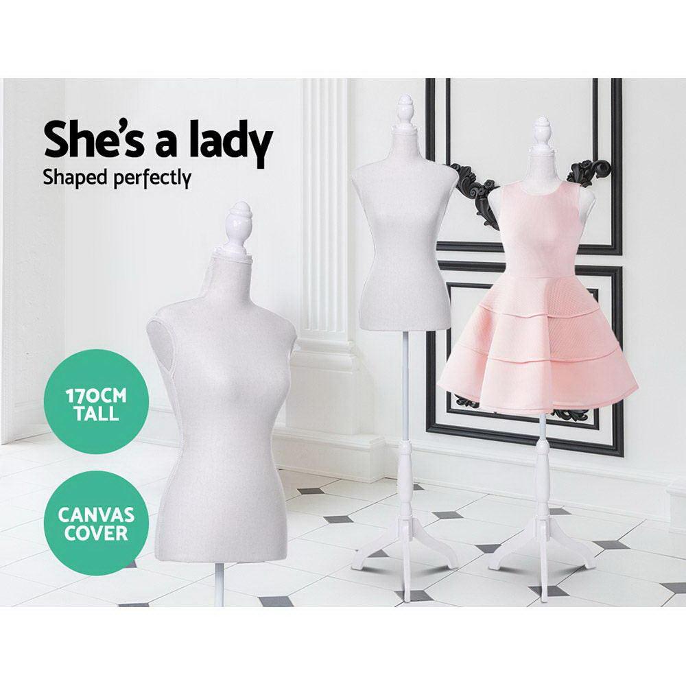 Female Mannequin 170cm Model Dressmaker Clothes Display Torso Tailor Wedding White.