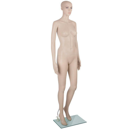 175cm Tall Full Body Female Mannequin - Skin Coloured.