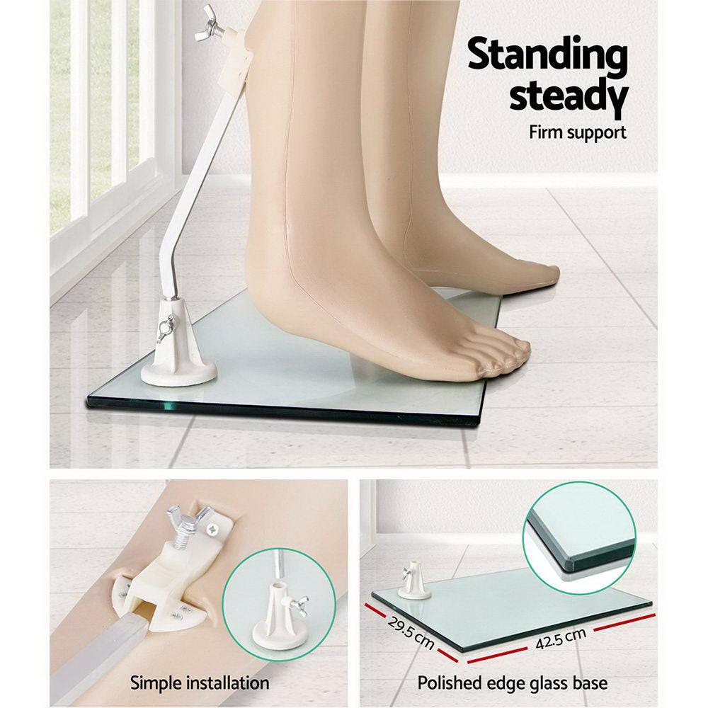 186cm Tall Full Body Male Mannequin - Skin Coloured.