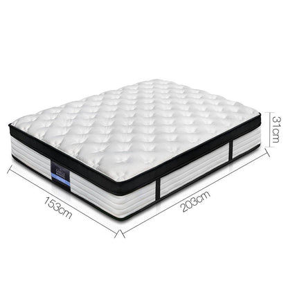 Giselle Bedding 31cm Mattress Euro Top Queen.