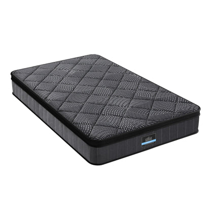 Giselle Bedding King Single Mattress 25cm Pocket Spring Latex Euro Top Medium Firm Bed