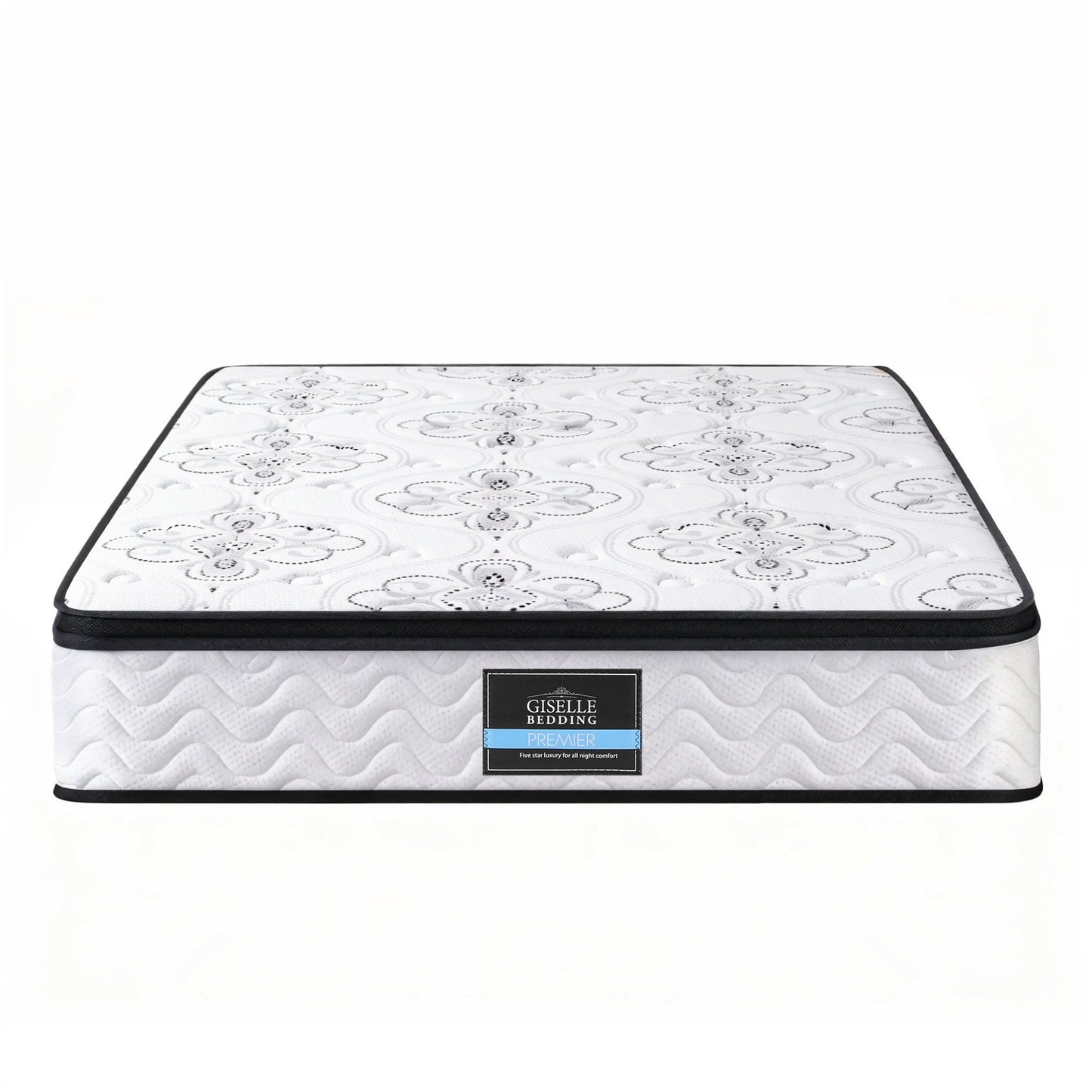 Giselle Bedding Queen Mattress 30cm Pocket Spring Euro Top Medium Firm Foam