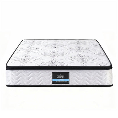 Giselle Bedding Queen Mattress 30cm Pocket Spring Euro Top Medium Firm Foam