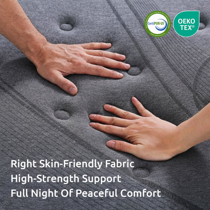 Levitex 33 cm Mattress 8.0 Extra Firm 7-Zone Pocket Spring Mattress with Dual-Row Edge Support & Breathable Knit Cover King