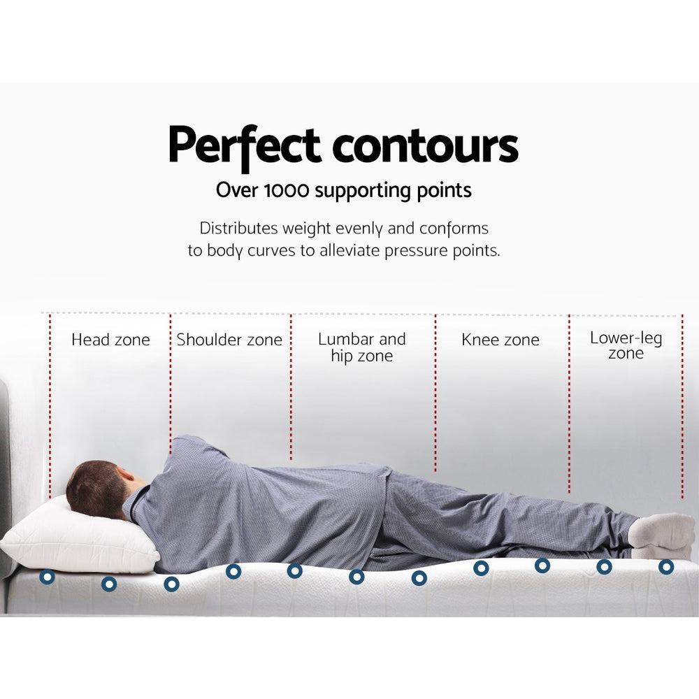 Giselle Bedding Memory Foam Mattress Topper Cool Gel 8cm Queen.