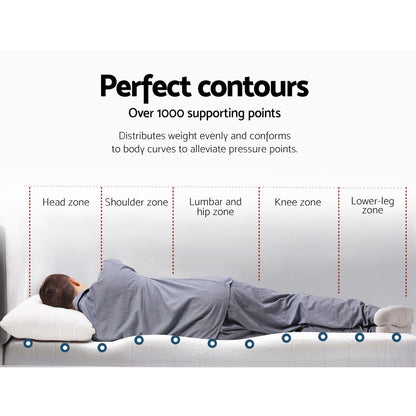 Giselle Bedding Memory Foam Mattress Topper Cool Gel 8cm Queen.