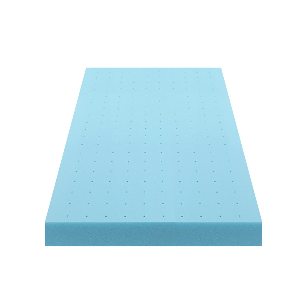Giselle 12cm Memory Foam Mattress Topper Ventilated Cool Gel Bamboo Cover Single