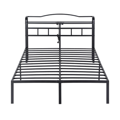 Artiss Bed Frame Double Size with Charging Station WAVE