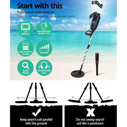 Metal Detector 180MM Deep Sensitive Waterproof Pinpointer Treasure Hunter.