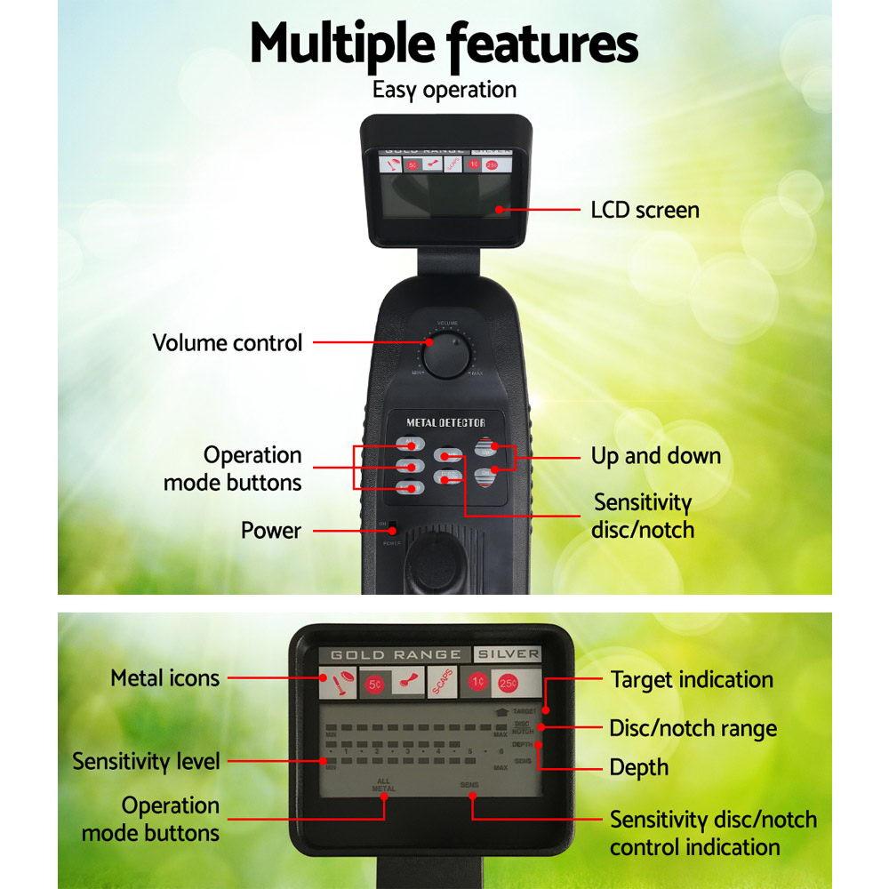 Metal Detector 180MM Deep Sensitive Waterproof Pinpointer Treasure Hunter.