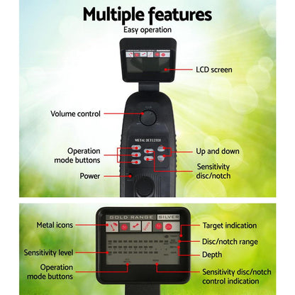Metal Detector 180MM Deep Sensitive Waterproof Pinpointer Treasure Hunter.