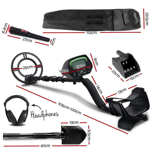 Metal Detector 220MM Deep Sensitive Waterproof Pinpointer Treasure Hunter Shovel.