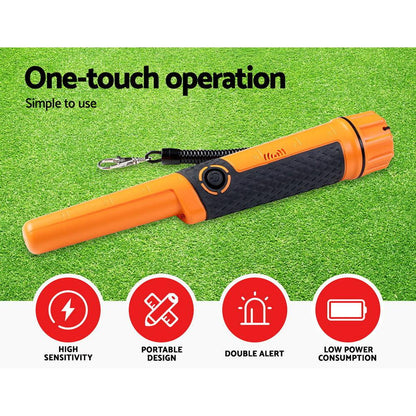 Metal Detector 40MM Sensitive Handheld Pinpointer Waterproof Automatic Hunter Orange.
