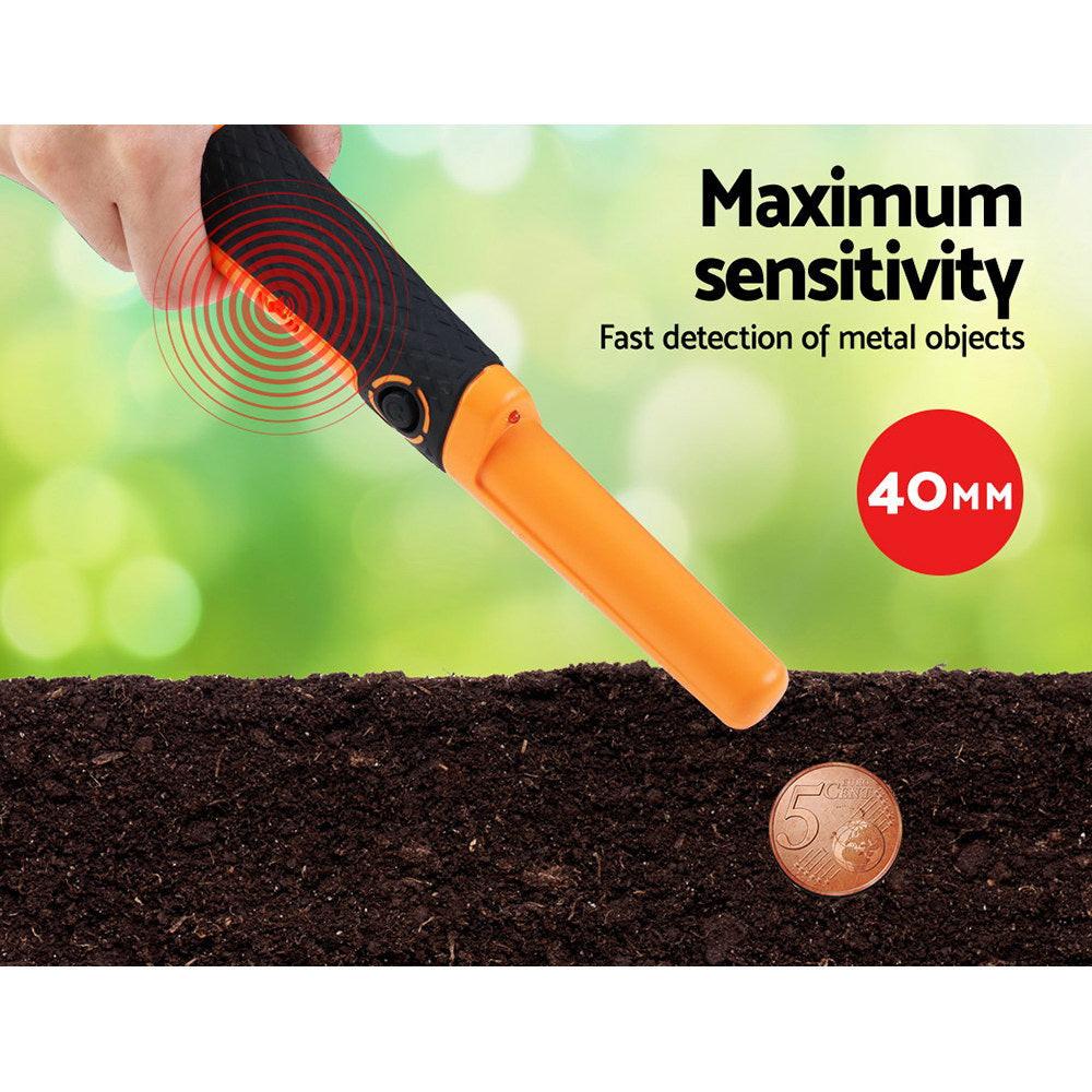 Metal Detector 40MM Sensitive Handheld Pinpointer Waterproof Automatic Hunter Orange.