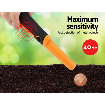 Metal Detector 40MM Sensitive Handheld Pinpointer Waterproof Automatic Hunter Orange.