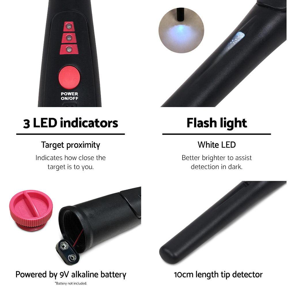 Metal Detector 40MM Sensitive Handheld Pinpointer Waterproof Automatic Hunter Black.