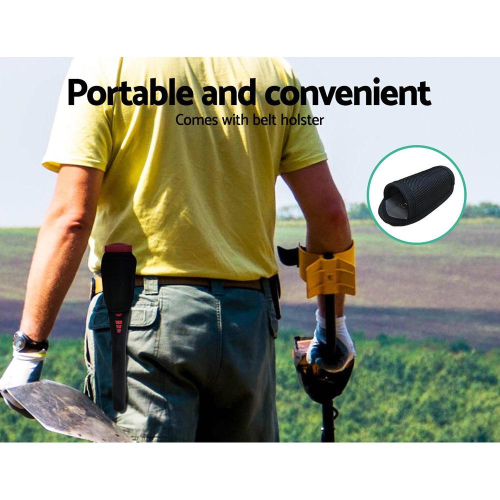 Metal Detector 40MM Sensitive Handheld Pinpointer Waterproof Automatic Hunter Black.