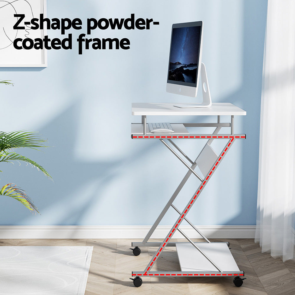 Artiss Computer Desk Keyboard Tray Shelf White 60CM.