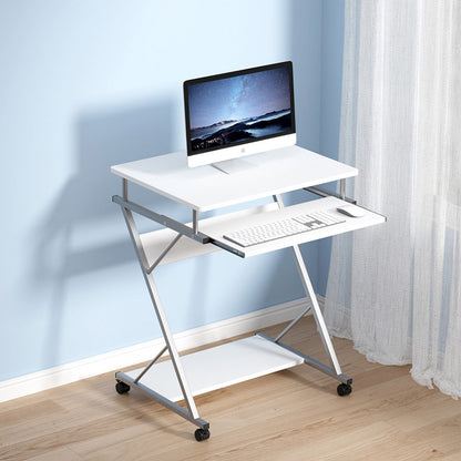 Artiss Computer Desk Keyboard Tray Shelf White 60CM.