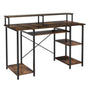 Artiss Computer Desk Laptop Desks Home Office Study Table Open Shelf Brown 120CM.