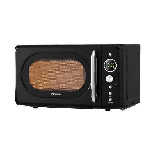 Devanti 20L Microwave Oven 700W Black.