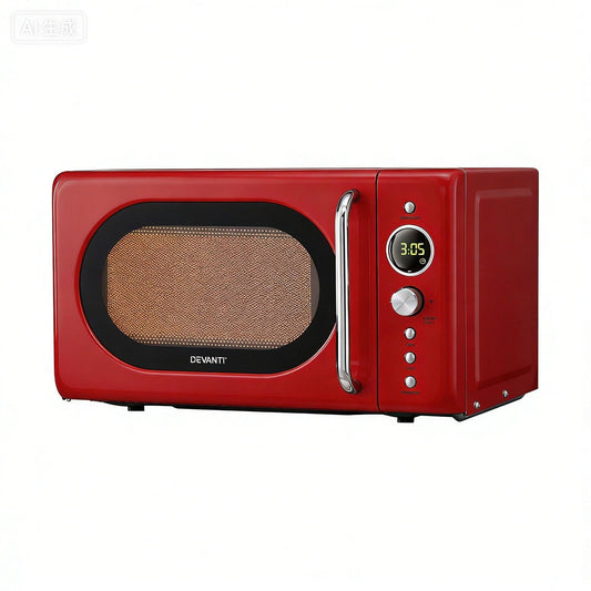 Devanti 20L Microwave Oven 700W Red.
