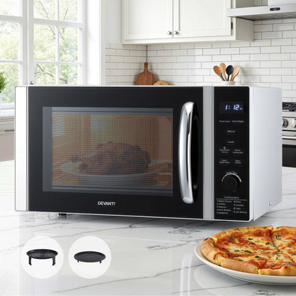 Devanti 30L Microwave Oven 4-IN-1 Air Fryer Convection Grill.