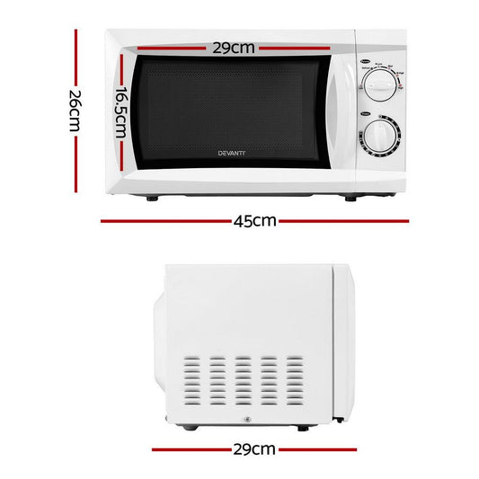 Devanti 20L Microwave Oven 800W White.