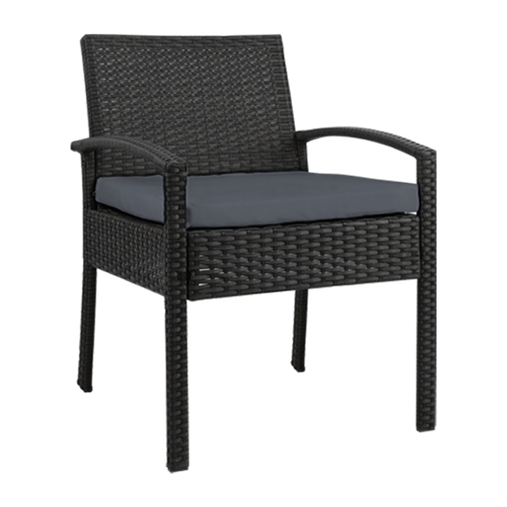 Gardeon Outdoor Dining Chairs Patio Furniture Rattan Lounge Chair Cushion Felix.