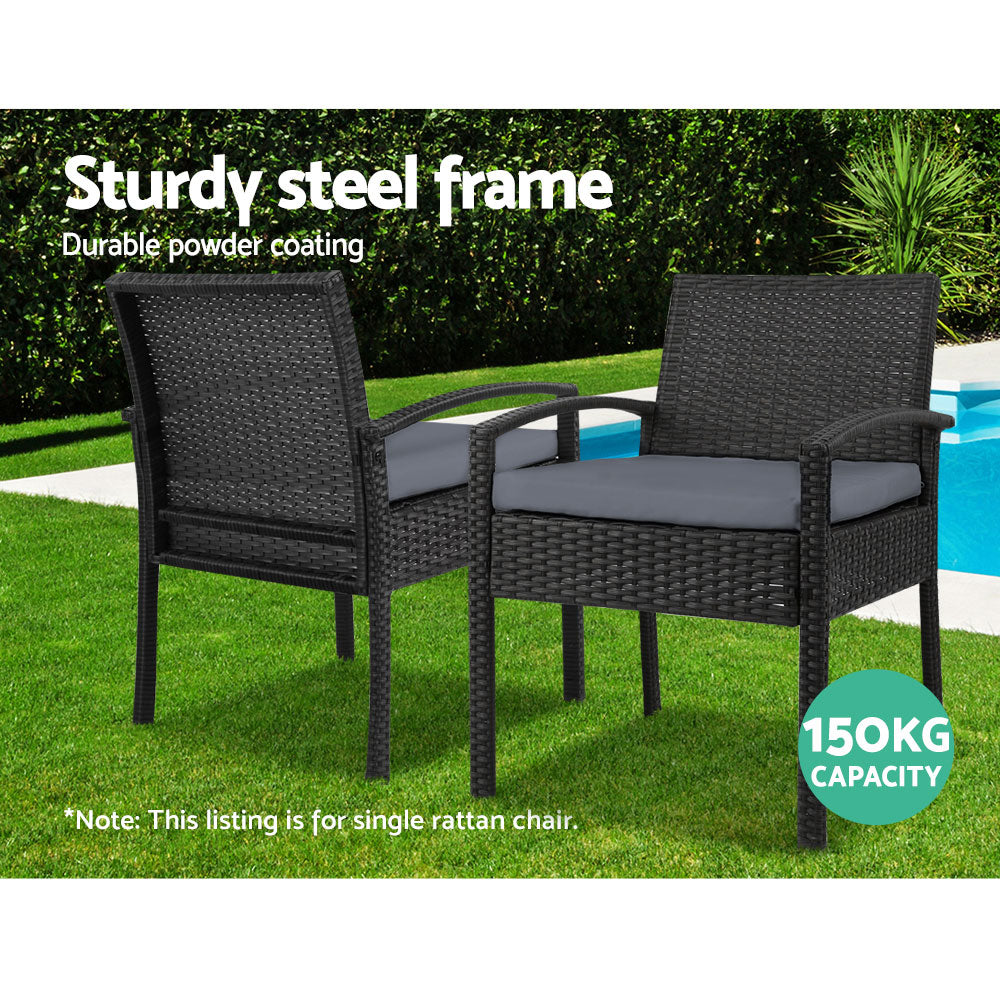 Gardeon Outdoor Dining Chairs Patio Furniture Rattan Lounge Chair Cushion Felix.