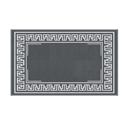 Gardeon Outdoor Rugs 152x244cm Large Carpet Reversible Area Mat PP Dual-Sided Patio Rug Greek Key