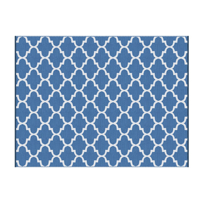Gardeon Outdoor Rugs 274x366cm Large Carpet Reversible Area Mat PP Dual-Sided Patio Rug Blue