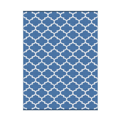 Gardeon Outdoor Rugs 274x366cm Large Carpet Reversible Area Mat PP Dual-Sided Patio Rug Blue