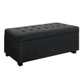 Artiss Storage Ottoman Blanket Box 97cm Linen Charcoal.