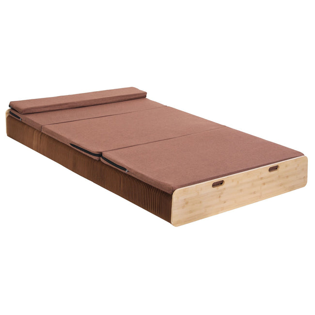 Artiss Folding Kraft Paper Bed Frame with Mattress and Pillow 300kg Capacity 200x120cm Main Image