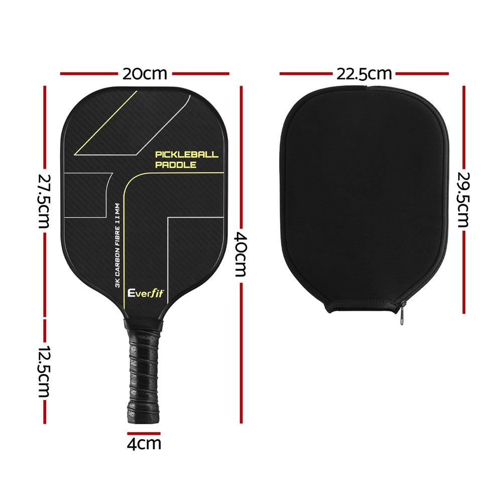 Everfit 2PCS Pickleball Paddles Set Outdoor Pickle Balls Rackets with Cover Bag Training.
