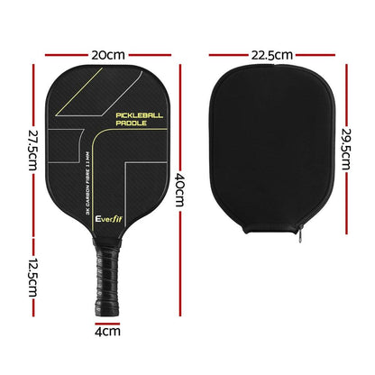 Everfit 2PCS Pickleball Paddles Set Outdoor Pickle Balls Rackets with Cover Bag Training.