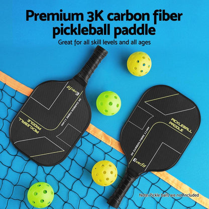 Everfit 2PCS Pickleball Paddles Set Outdoor Pickle Balls Rackets with Cover Bag Training.