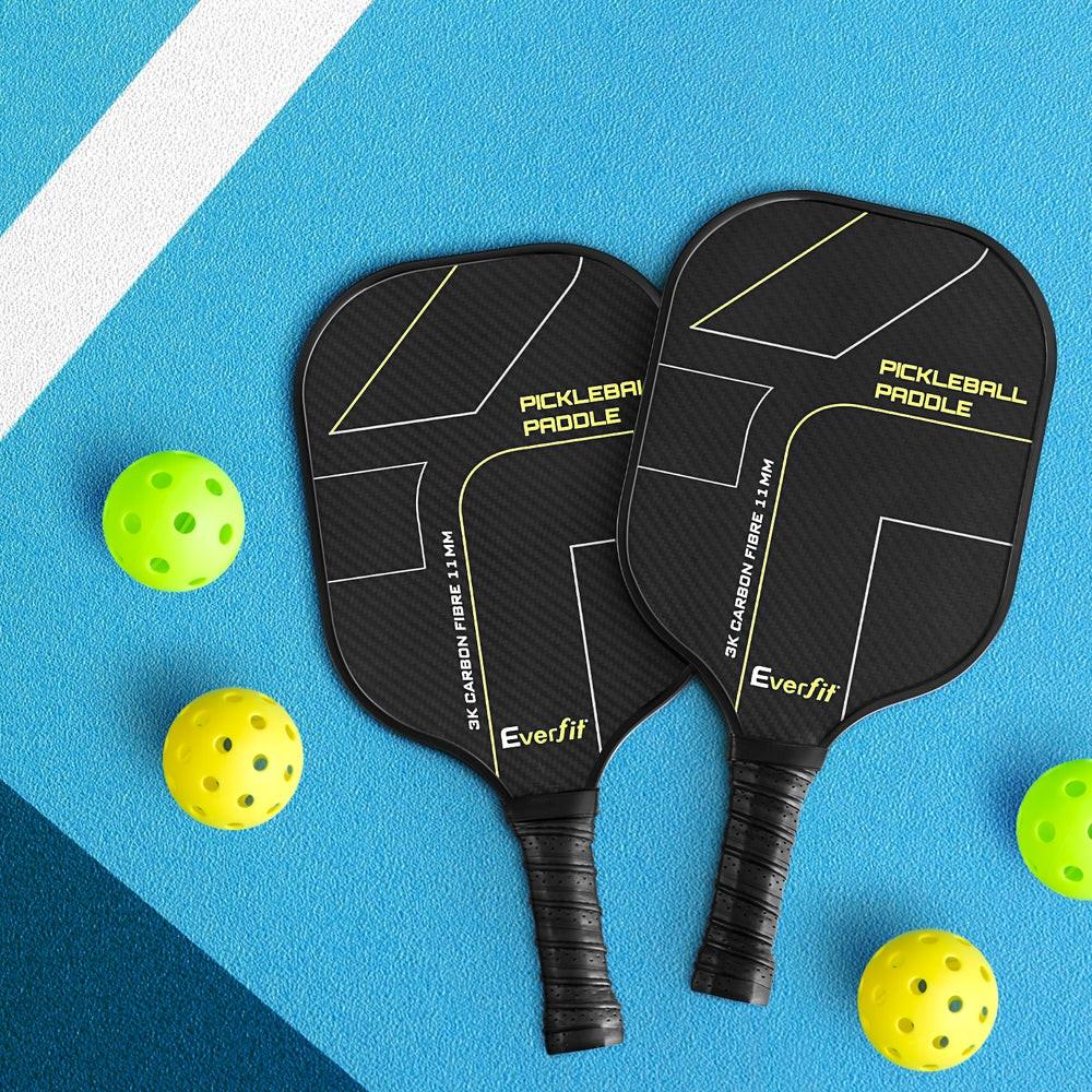 Everfit 2PCS Pickleball Paddles Set Outdoor Pickle Balls Rackets with Cover Bag Training.