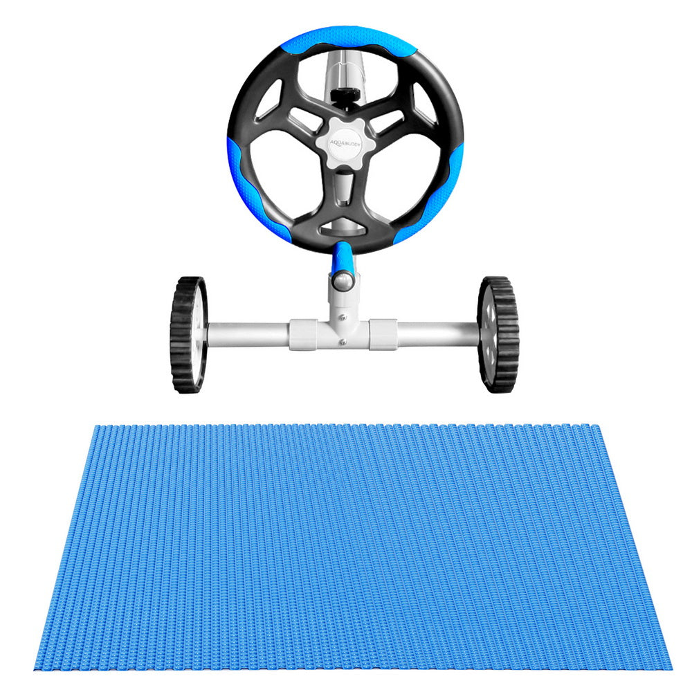 Aqua Buddy Pool Cover 600 Micron 6.5x3m w/ Roller 4m Swimming Pools Solar Blanket