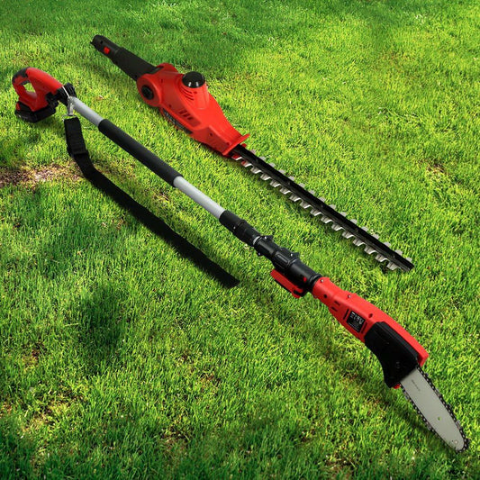 Giantz Chainsaw Trimmer Cordless Pole Chain Saw 20V 8inch Battery 2.7m Reach.