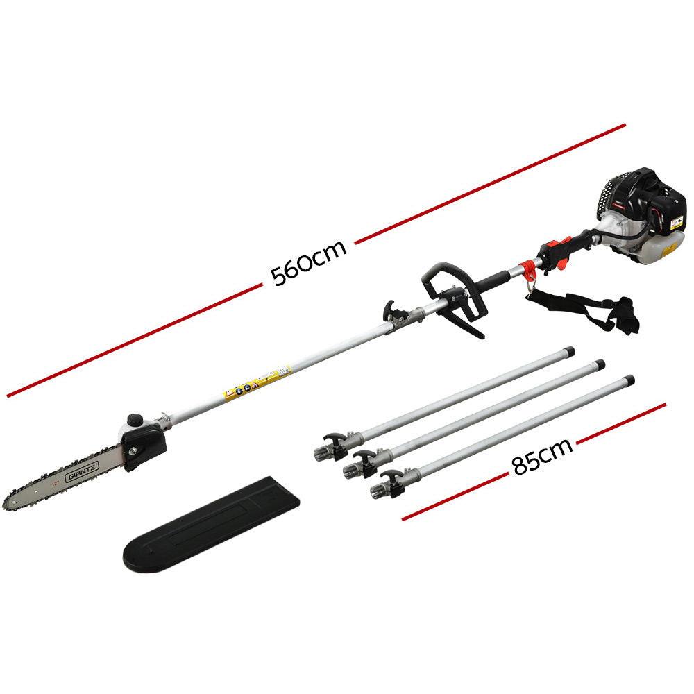 Giantz 62CC Pole Chainsaw 12in Chain Saw Petrol 5.6m Long Reach Black.