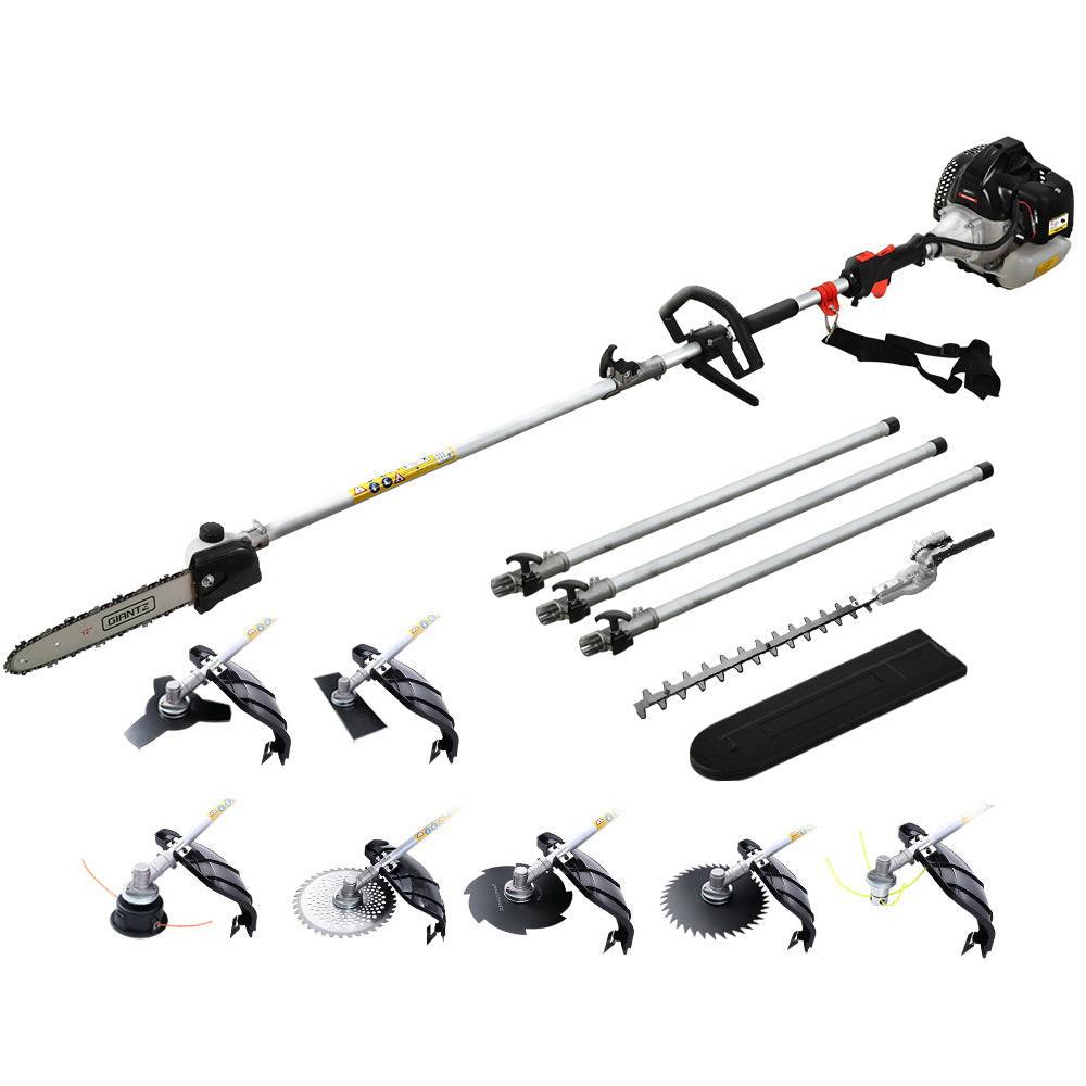 Giantz 62CC Pole Chainsaw Hedge Trimmer Brush Cutter Whipper Snipper Saw 9-in-1 5.6m.