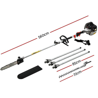 Giantz 62CC Pole Chainsaw Hedge Trimmer 12in Chain Saw 5.6m Long Reach.