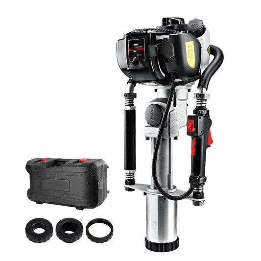 Giantz Petrol Post Driver 38CC 4-Stroke Rammer Pile Star Picket Fence Hole Black.