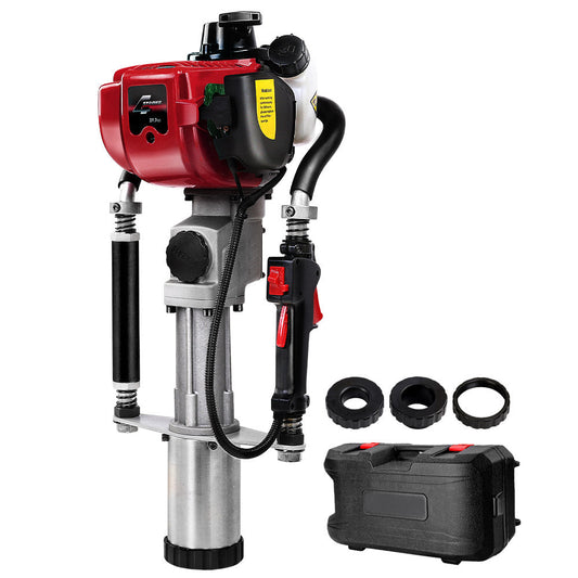 Giantz Petrol Post Driver 38CC 4-Stroke Rammer Pile Star Picket Fence Hole Drive Red.