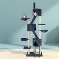 i.Pet Cat Tree 244cm Tower Scratching Post Scratcher Trees Condo House Grey.