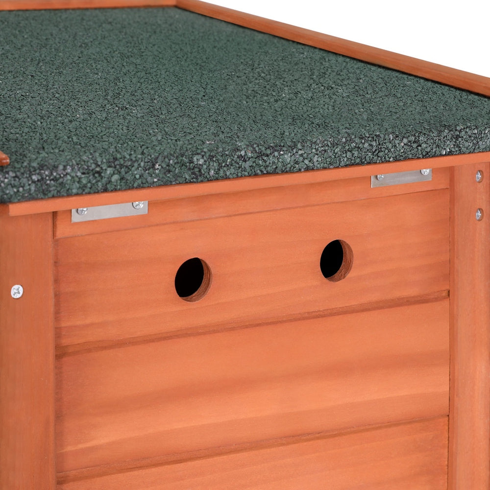 i.Pet Outdoor Cat House Rabbit Hutch Wooden Shelter Indoor Cat House Outdoor Condo Small Enclosure